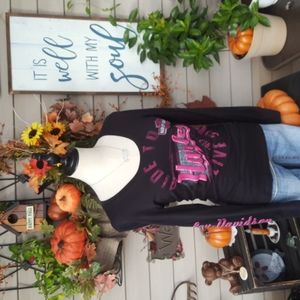 HARLEY-DAVIDSON ♡ Sweet Black|Pink Ride to Live L|S H-D Top from Germany S